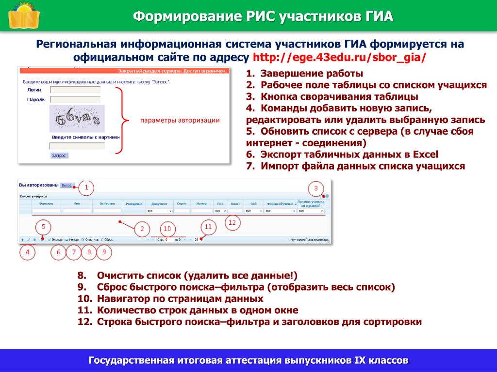 Рис око. Информационные системы ГИА. Внесение данных в рис ГИА. Сведения о категории участника ГИА. Региональная информационная система обеспечения проведения ГИА.