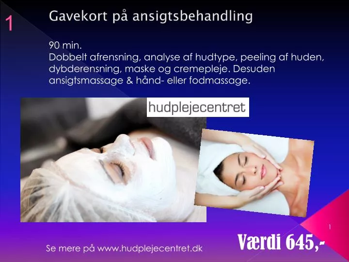 PPT - Gavekort på ansigtsbehandling PowerPoint Presentation, free ...