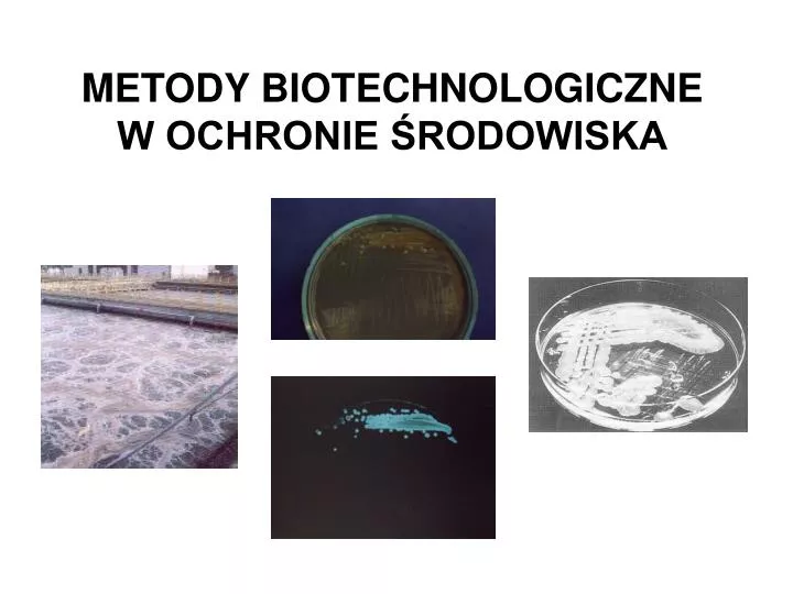 Biotechnologia Tradycyjna Biotechnologia W Ochronie środowiska Odpowiedzi PPT - METODY BIOTECHNOLOGICZNE W OCHRONIE ŚRODOWISKA PowerPoint