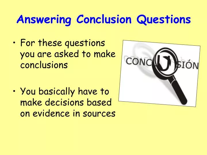 conclusion questions