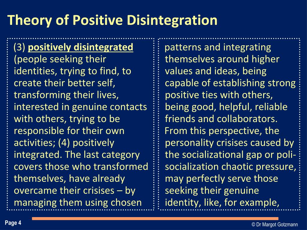 positive disintegration