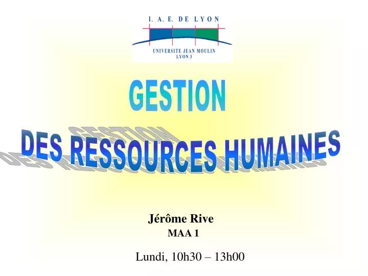 M1 Gestion Des Ressources Humaines - Site évry