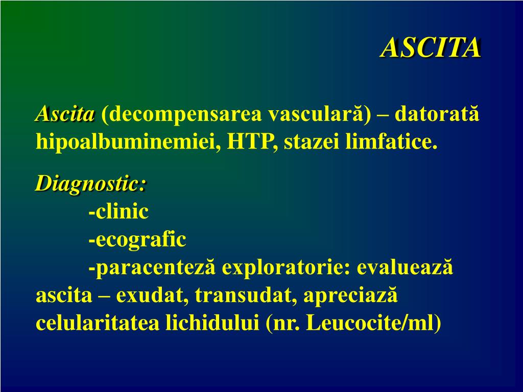 PPT - COMPLIC AŢIILE CIROZEI HEPATICE PowerPoint Presentation, free .