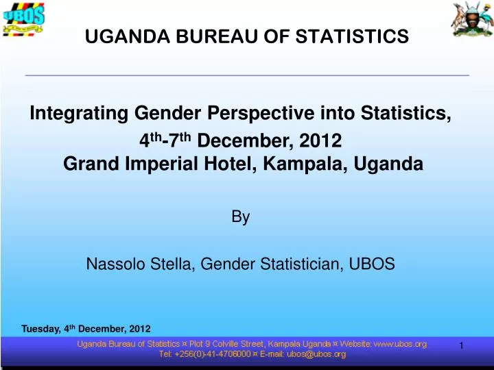 concert systematisch politicus PPT - UGANDA BUREAU OF STATISTICS PowerPoint Presentation, free download -  ID:5633102