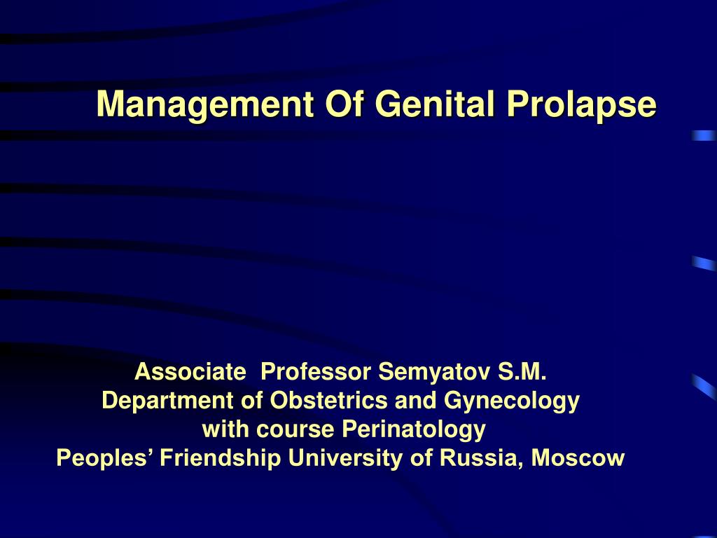 Ppt Management Of Genital Prolapse Powerpoint Presentation Free