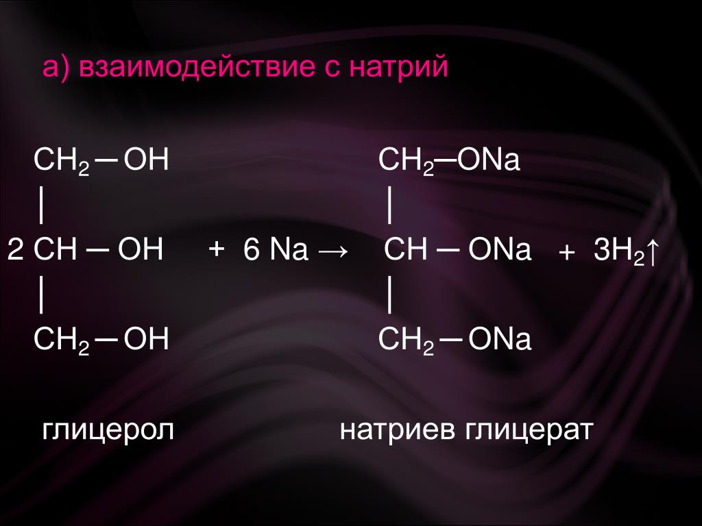 Глицерол качественные реакции. Глицерол+кислород.
