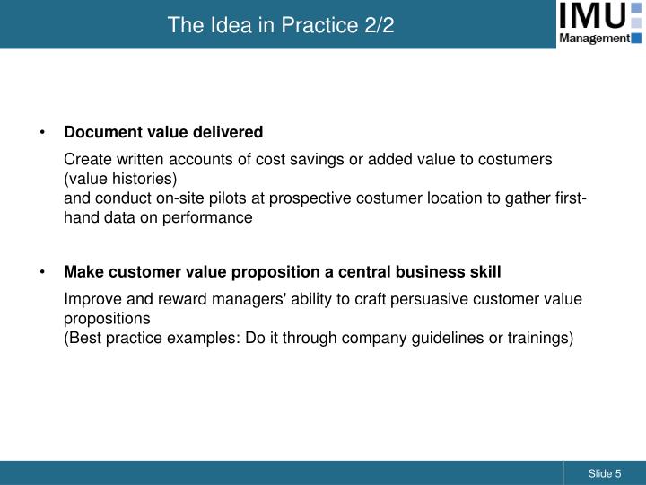 customer value proposition in value markets 5 keys to a customer value proposition published on march 22, a customer needs to see the value of your service or product not just that it's unique or different. customer value proposition in value markets 5 keys to a customer value proposition published on march 22, a customer needs to see the value of your service or product not just that it's unique or different.