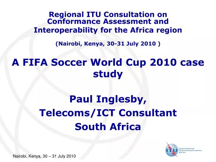 a fifa soccer world cup 2010 case study n.
