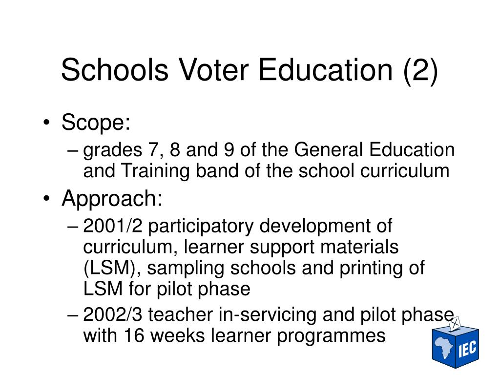 objectives of voter education