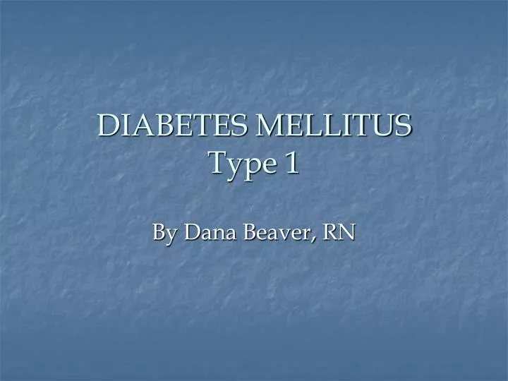 diabetes mellitus type 1 n.