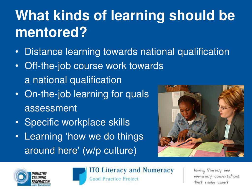 What is the job of a learning mentor