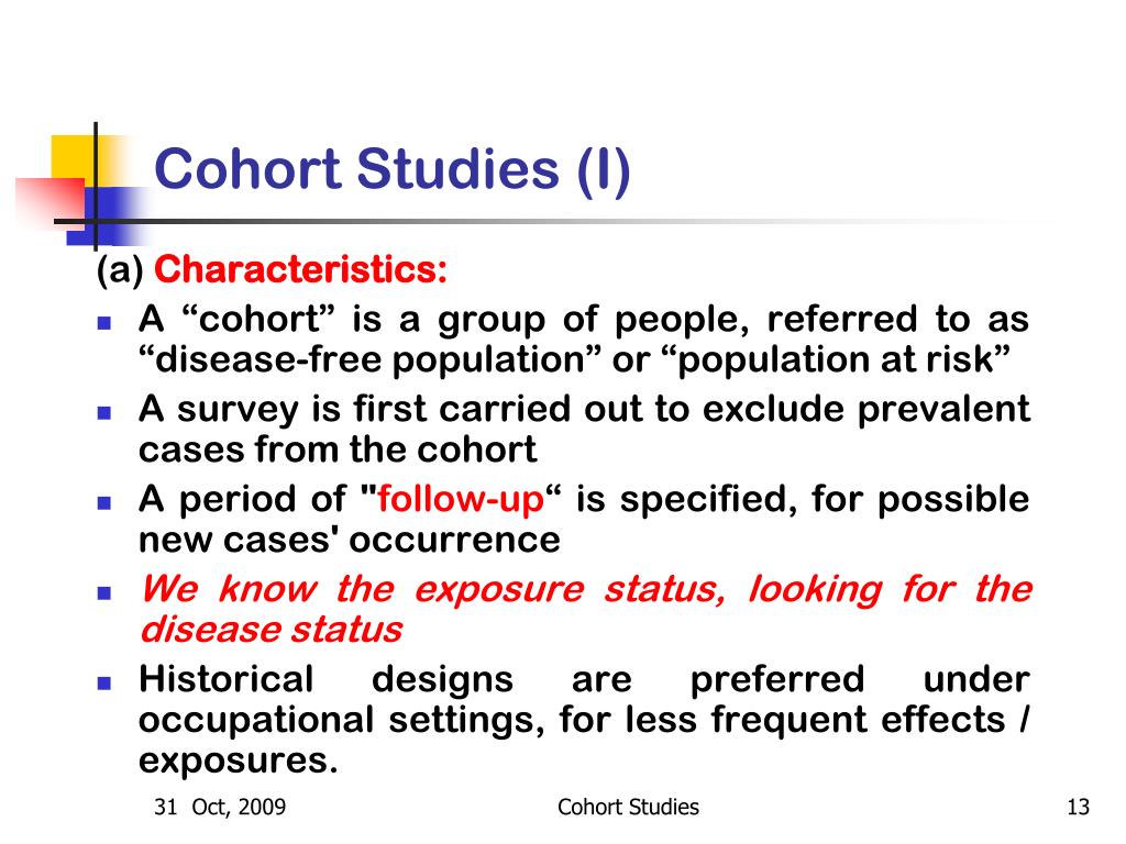 case of cohort study