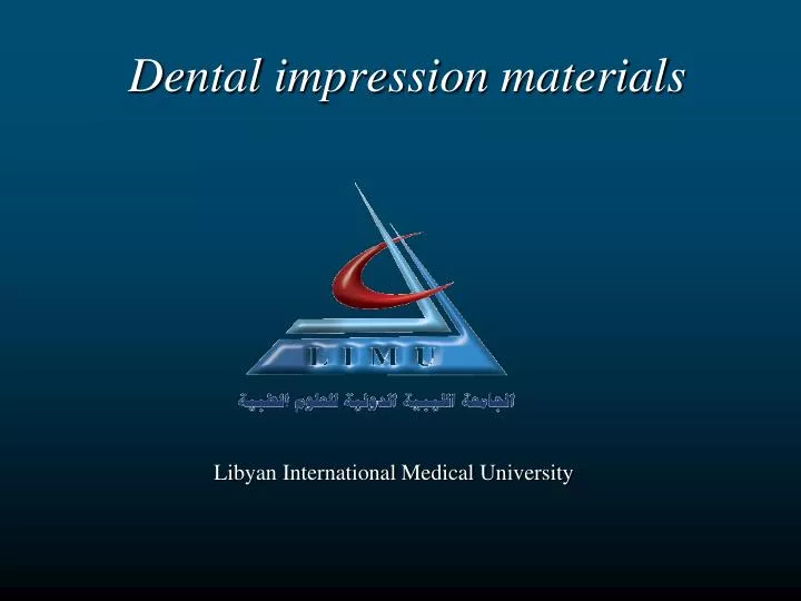 dental impression materials n.