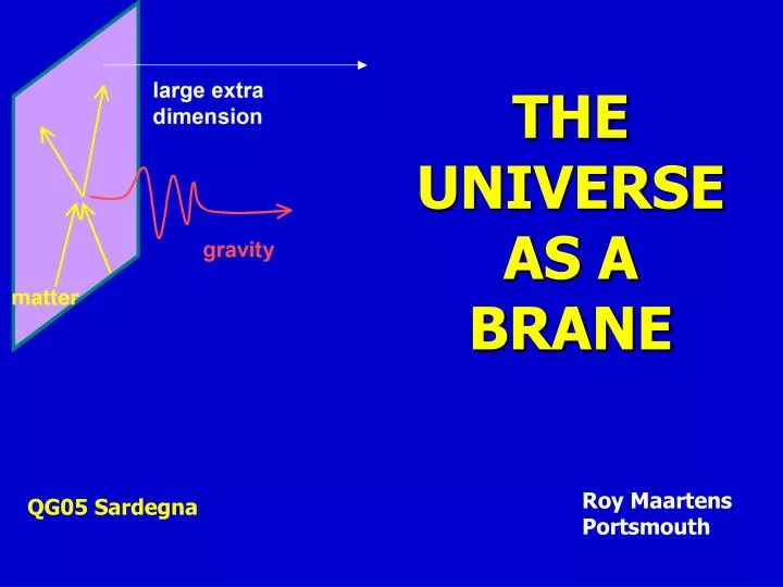 the universe as a brane n.