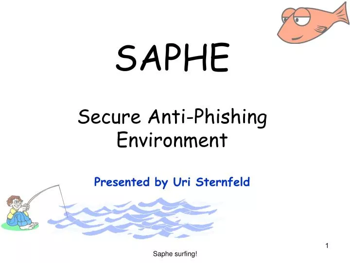 saphe secure anti phishing environment presented by uri sternfeld n.