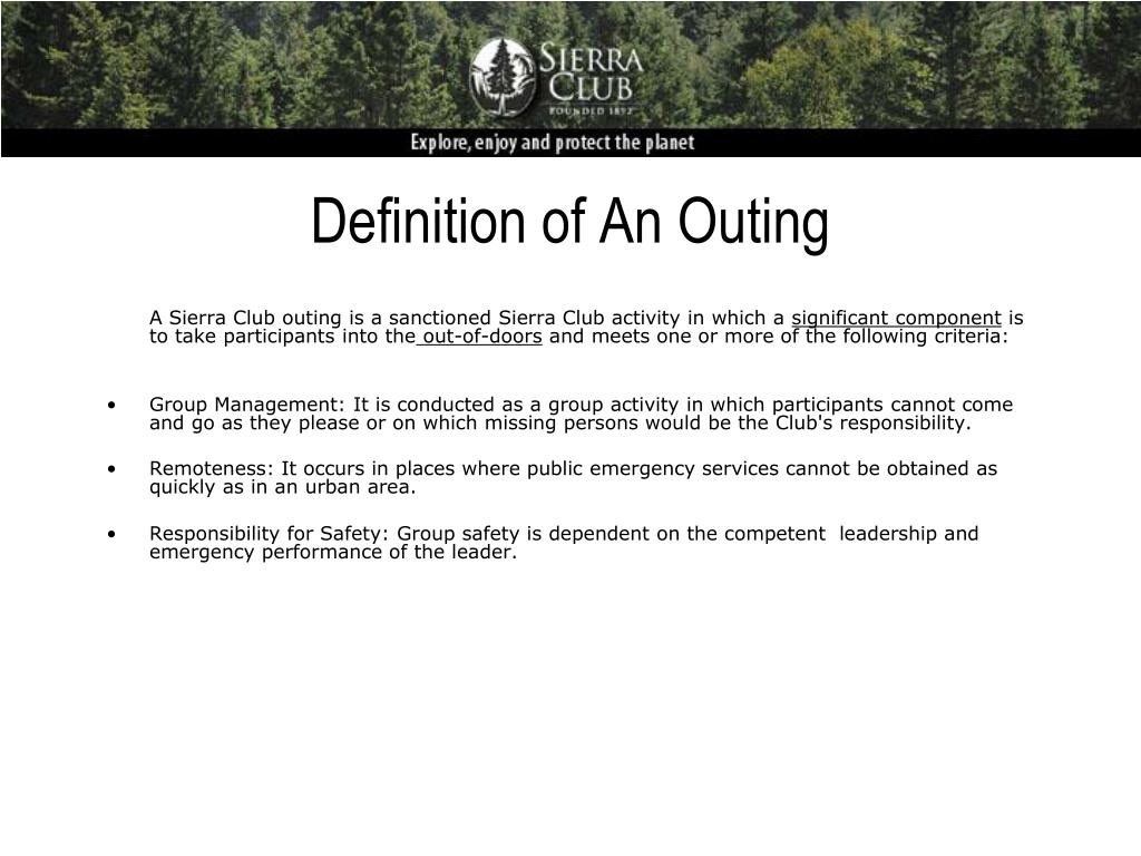 outing definition law