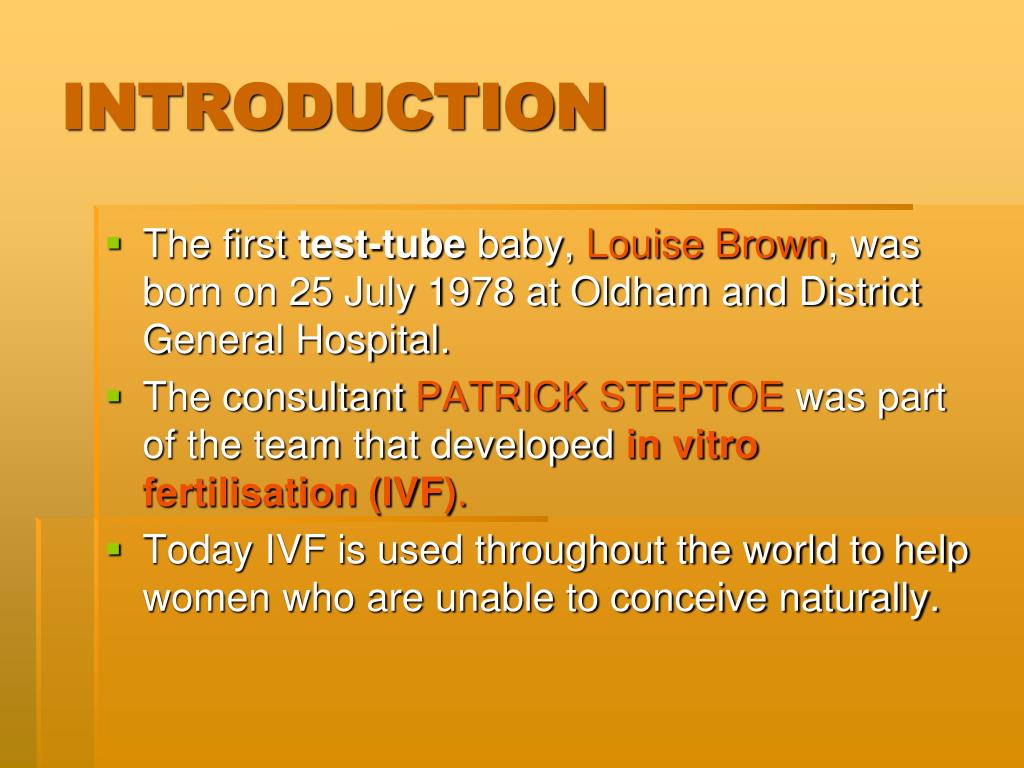 test tube baby introduction