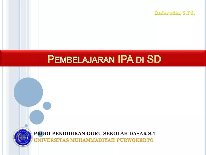 PPT Pembelajaran IPA di SD PowerPoint Presentation, free download