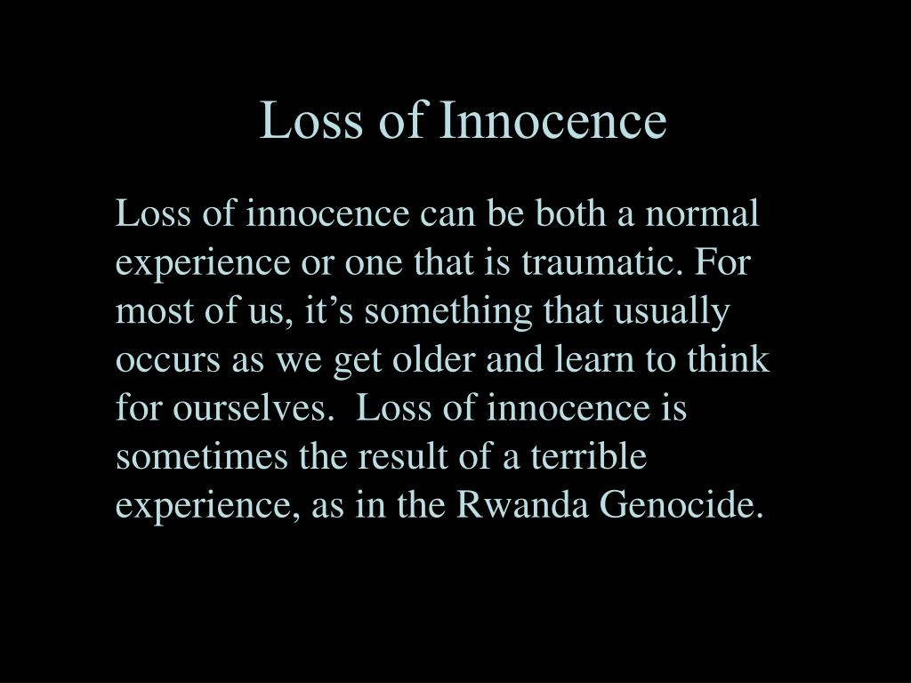 Loss of innocence essay
