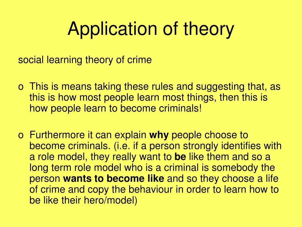 social learning theory examples in crime