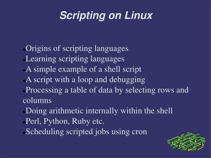 PPT - Scripting on Linux PowerPoint Presentation, free download - ID ...