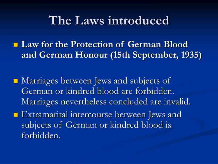 PPT The Nuremberg Laws 1935 PowerPoint Presentation ID5636823