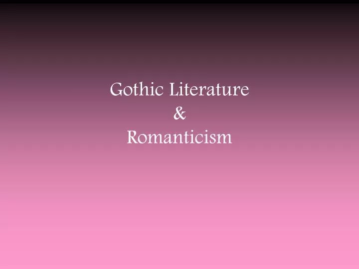 what makes something gothic