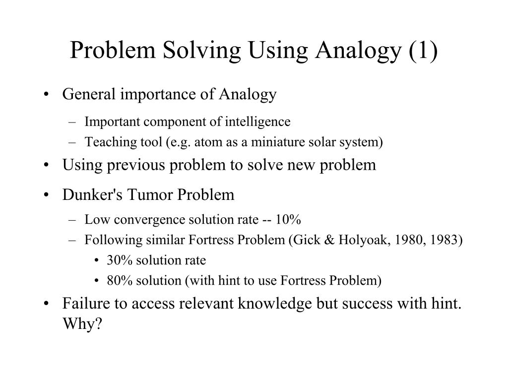 3 steps to analogical problem solving