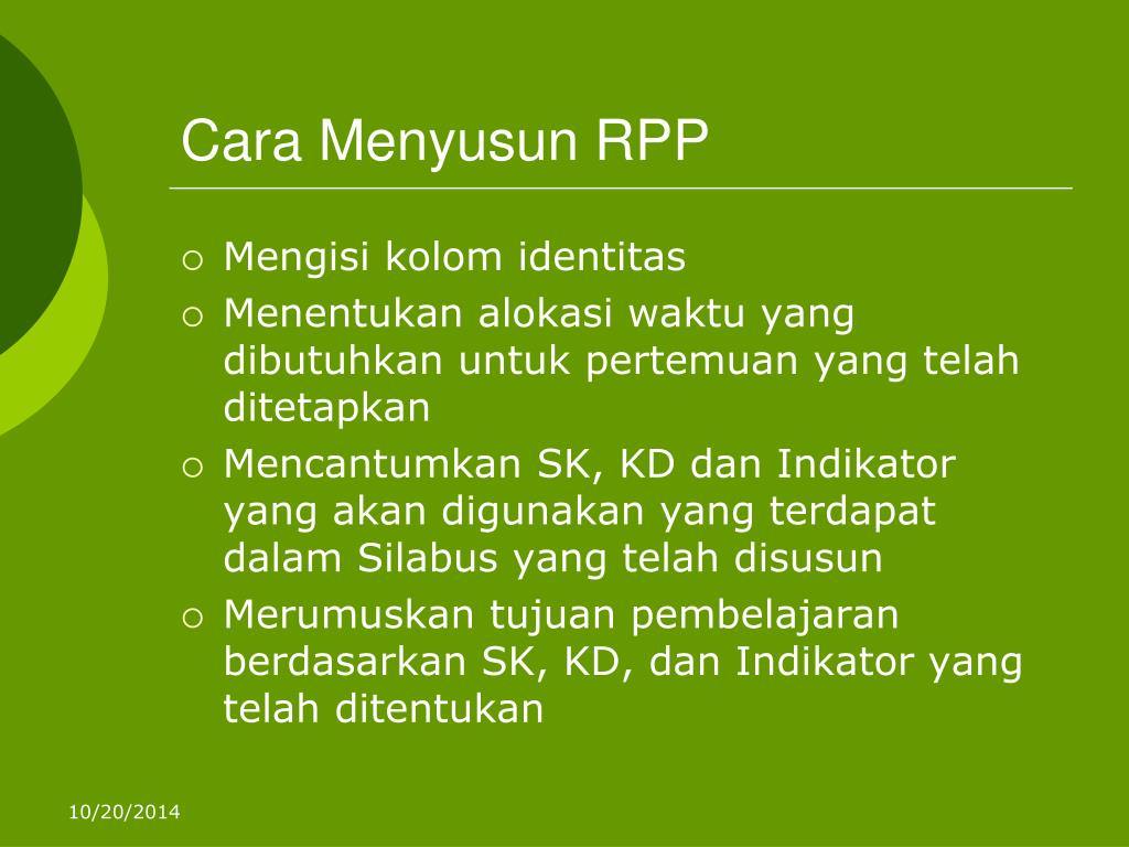 PPT - Penyusunan RENCANA PELAKSANAAN PEMBELAJARAN (RPP) PowerPoint ...