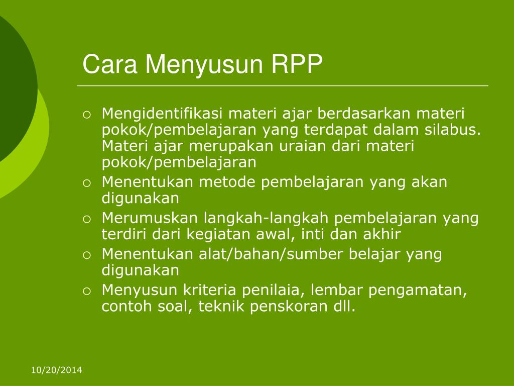 PPT Penyusunan RENCANA PELAKSANAAN PEMBELAJARAN (RPP) PowerPoint