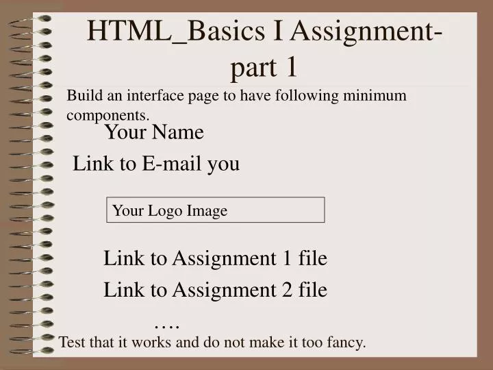 what is html assignment