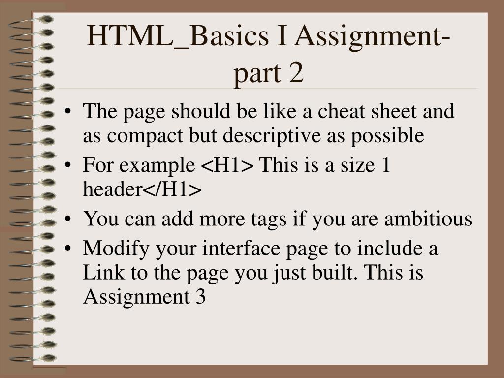 html assignment basic