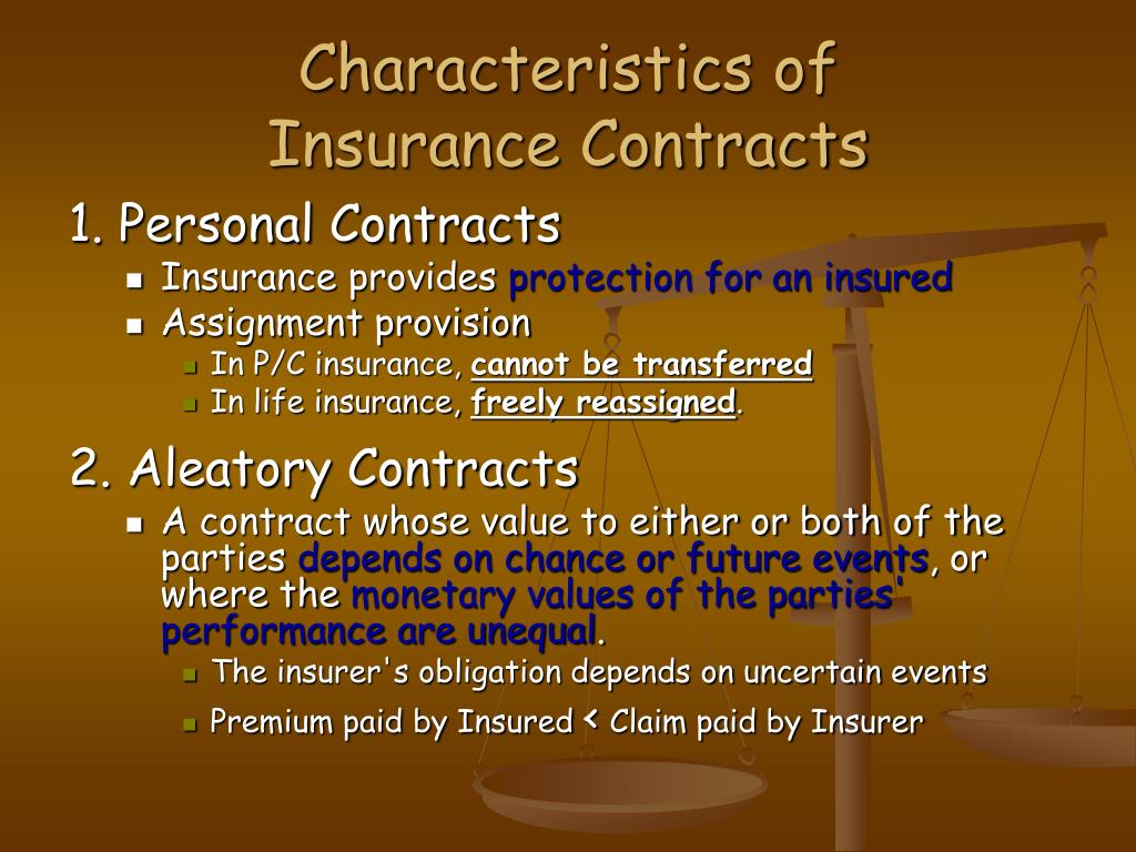 assignment of insurance in contract