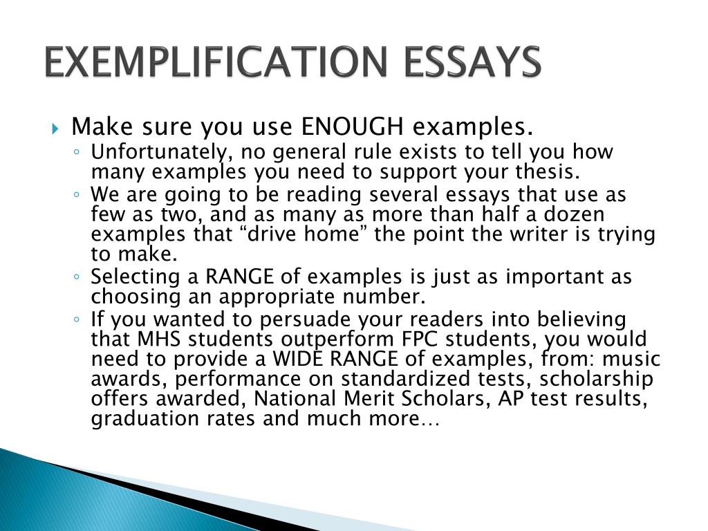 exemplification essay topic ideas