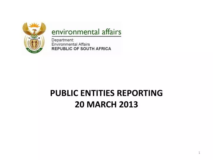 public entities reporting 20 march 2013 n.