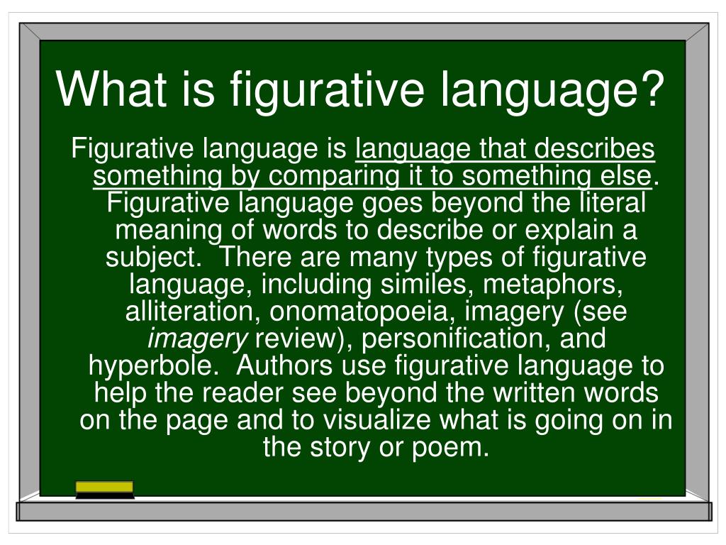 figurative language that uses several types of imagery