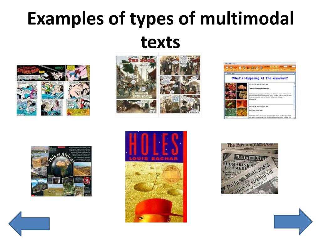 different types of multimodal presentations