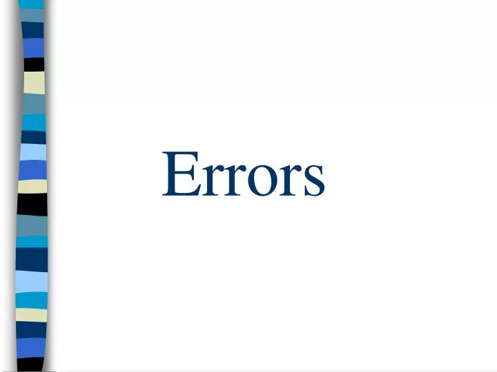 errors n.