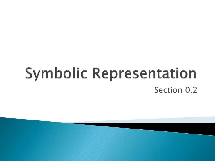 symbolic representation n.