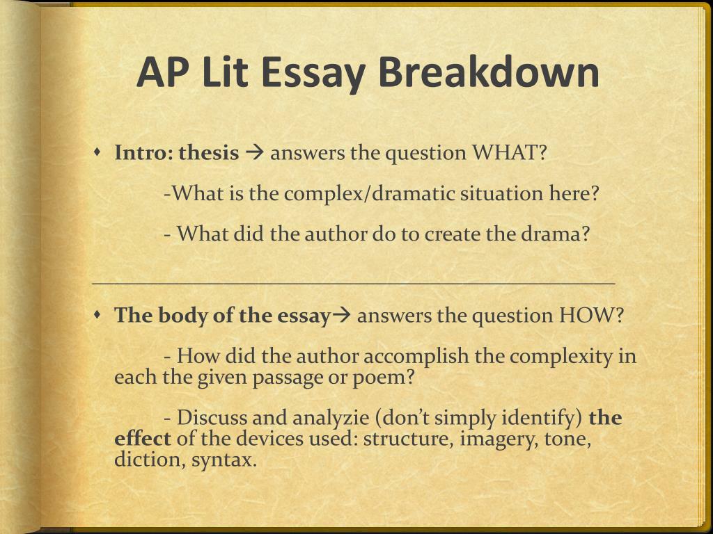 ap lit essay examples question 2