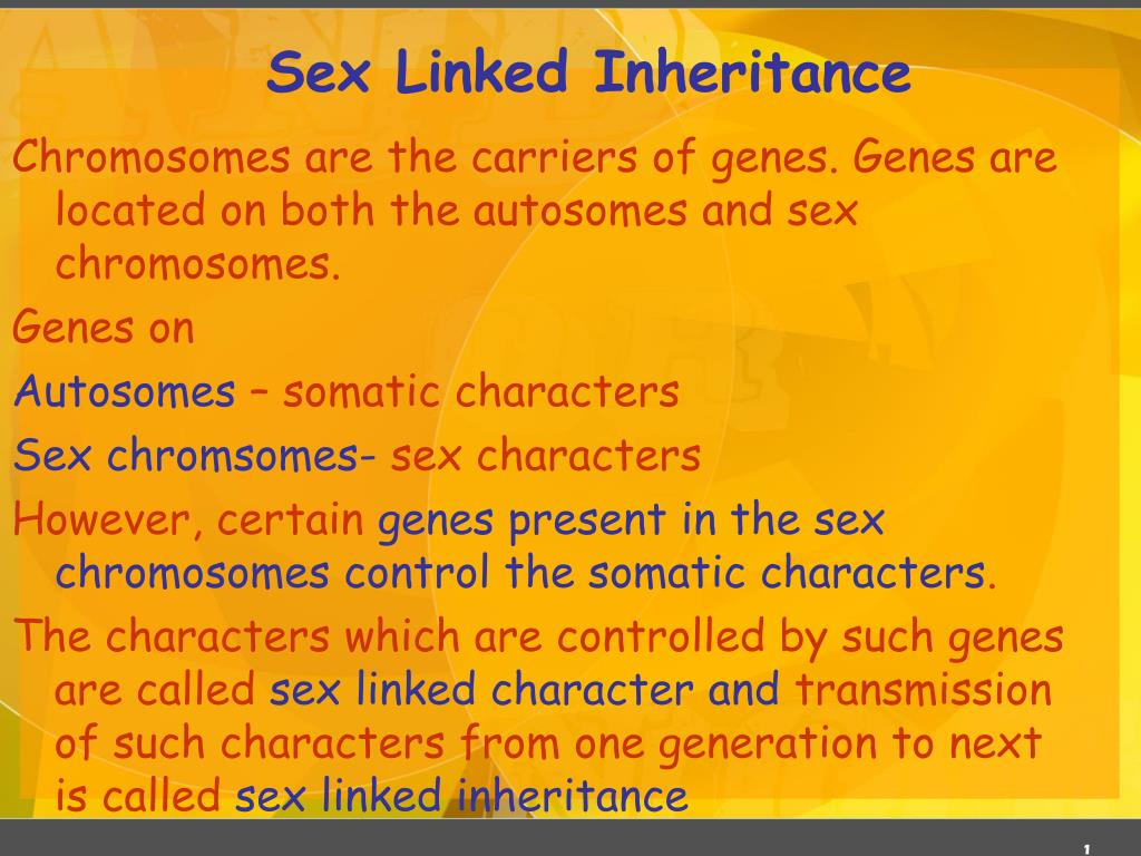 sex linked inheritance in man