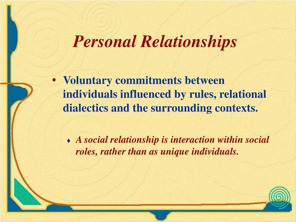 presentation on topic relationship