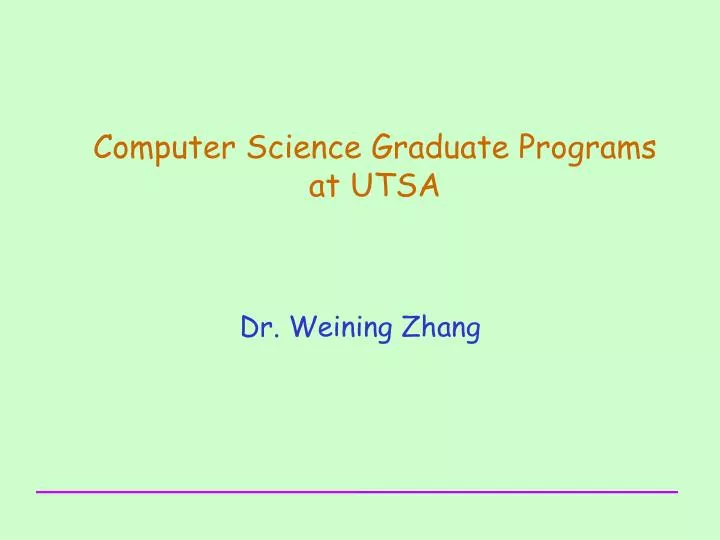 computer science graduate programs at utsa n.
