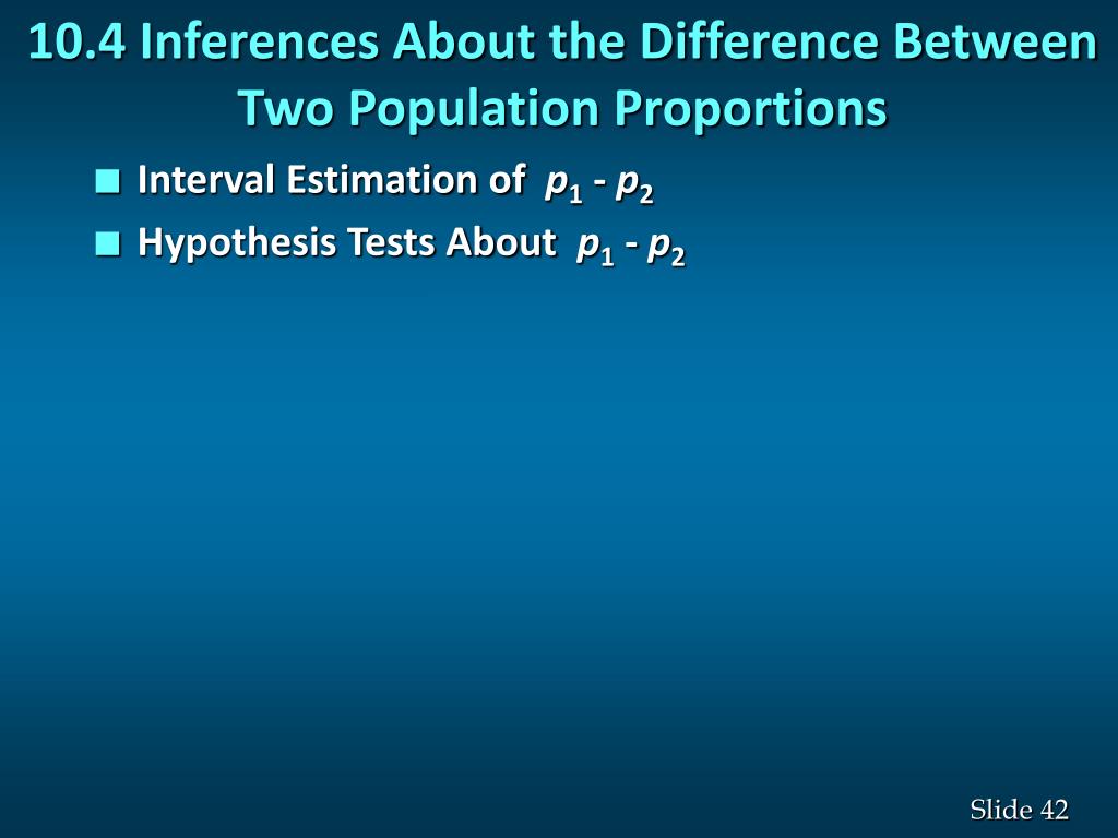 Ppt Chapter 10 Statistical Inference About Means And Proportions With Two Populations 9416