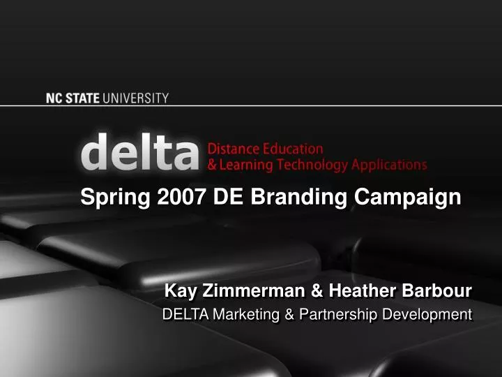 PPT - Kay Zimmerman & Heather Barbour DELTA Marketing & Partnership  Development PowerPoint Presentation - ID:5643973
