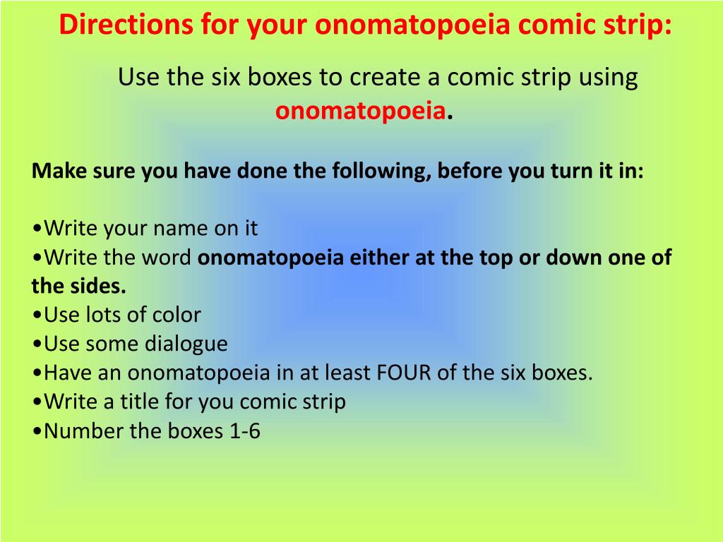 PPT - Onomatopoeia PowerPoint Presentation, free download - ID:28
