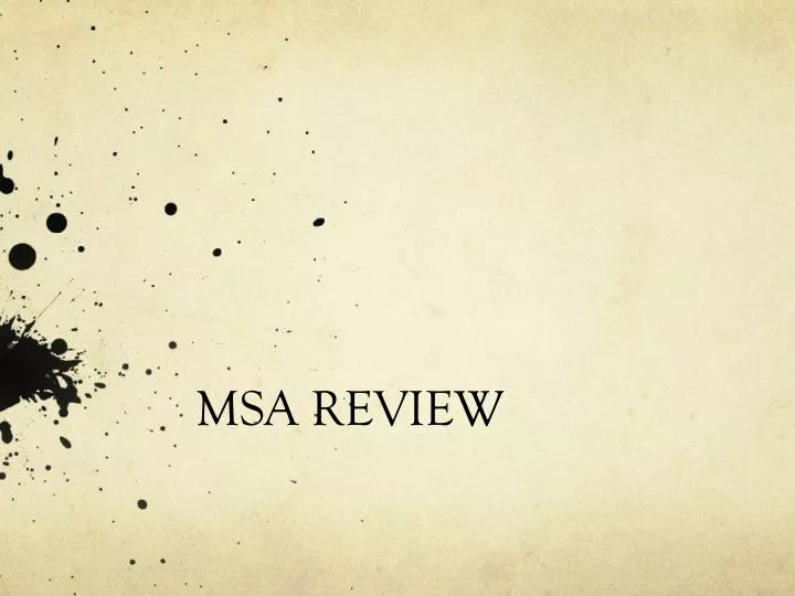 msa review n.