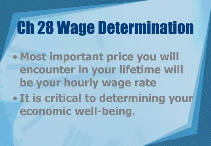ch 28 wage determination n.