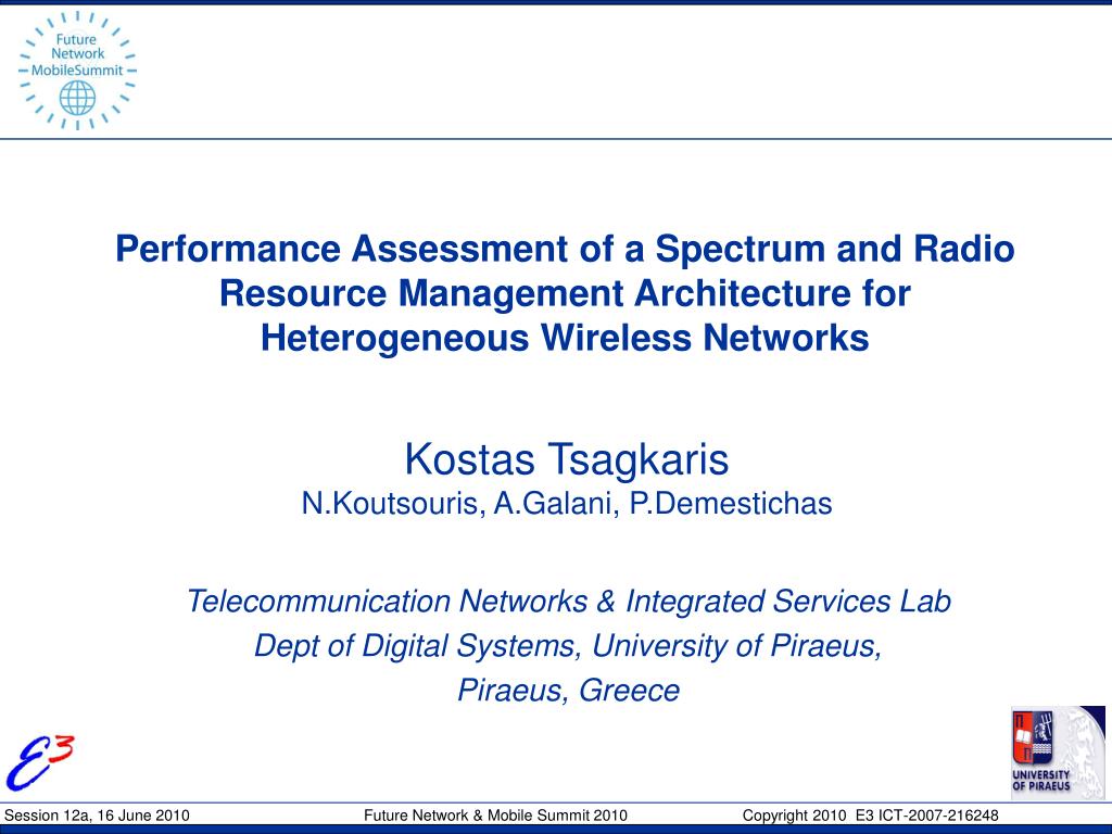 PPT - Kostas Tsagkaris N.Koutsouris, A.Galani, P.Demestichas PowerPoint  Presentation - ID:5646477