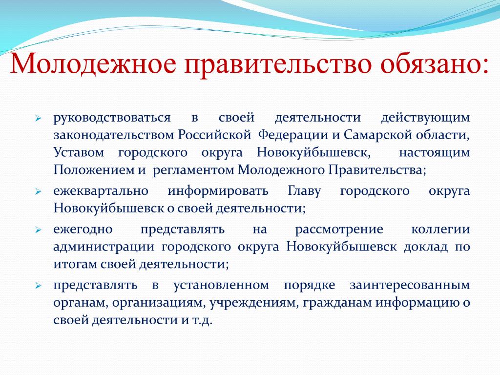 Молодежное правительство российской федерации